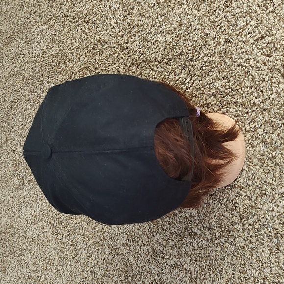 Vtg Propaganda Navy Embroidered Black Yellow Baseball Adjustable Cap Hat - Picture 4 of 9